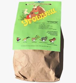 Угощения для лошади "Угощухи" яблоко/морковь, 315гр. (Гран-при, Россия)