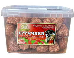 Лакомство для лошадей «Хрумчики Клубничные», 900 г («В коня корм», Россия)