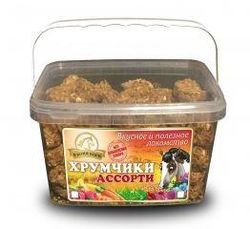 Лакомство для лошадей «Хрумчики Ассорти», 900 г ("В коня корм", Россия)