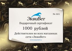 ПОДАРОЧНЫЙ СЕРТИФИКАТ 1000 р.